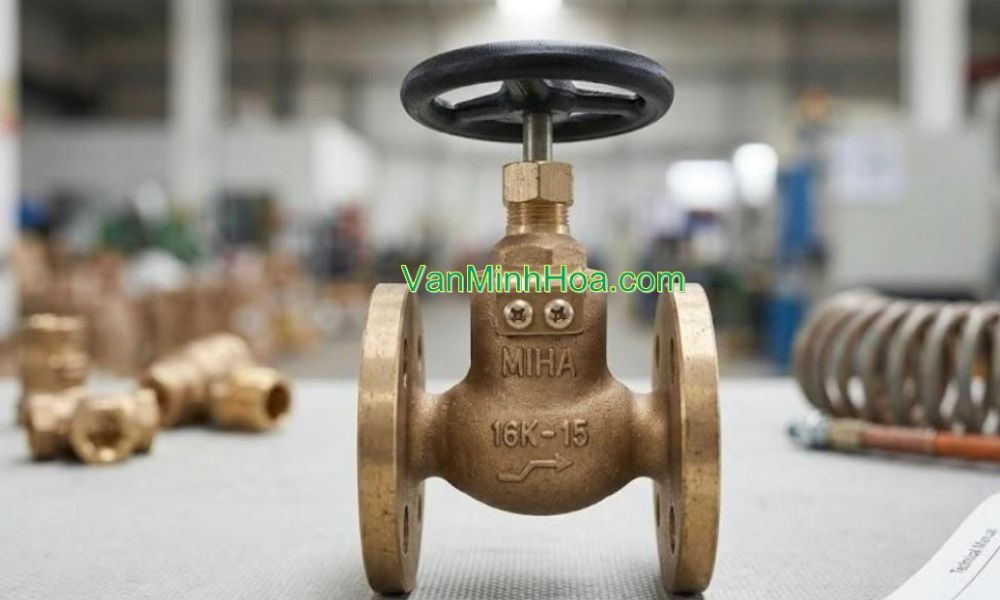 nhận diện van cầu miha 16k 2 chiều dn15 chính hãng