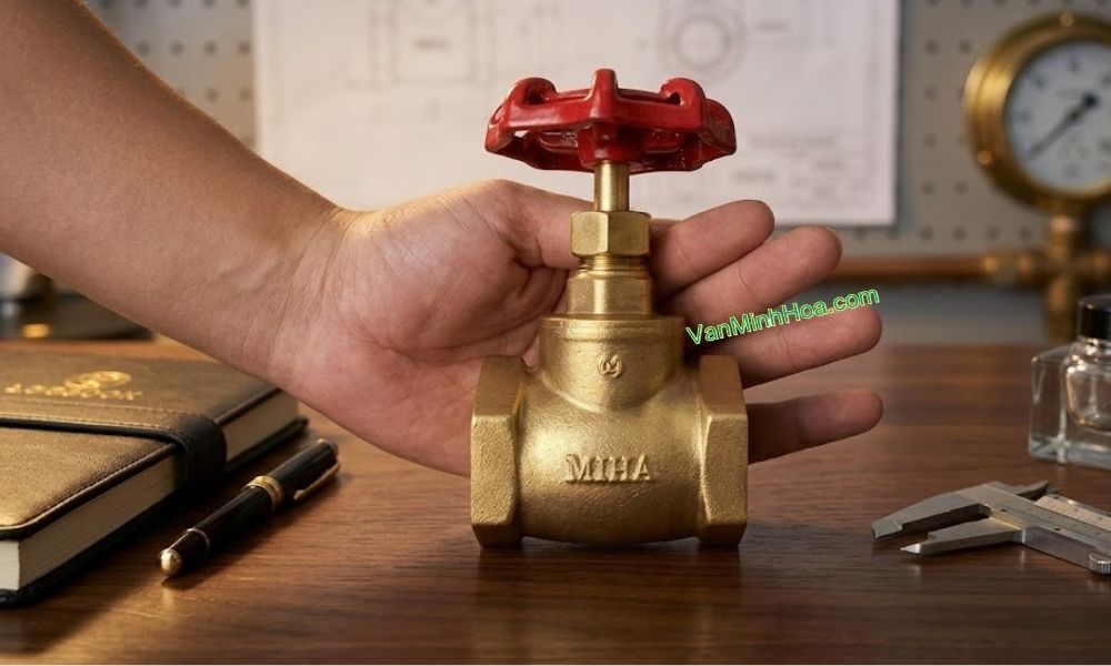 nhận diện van cầu ren minh hòa dn15