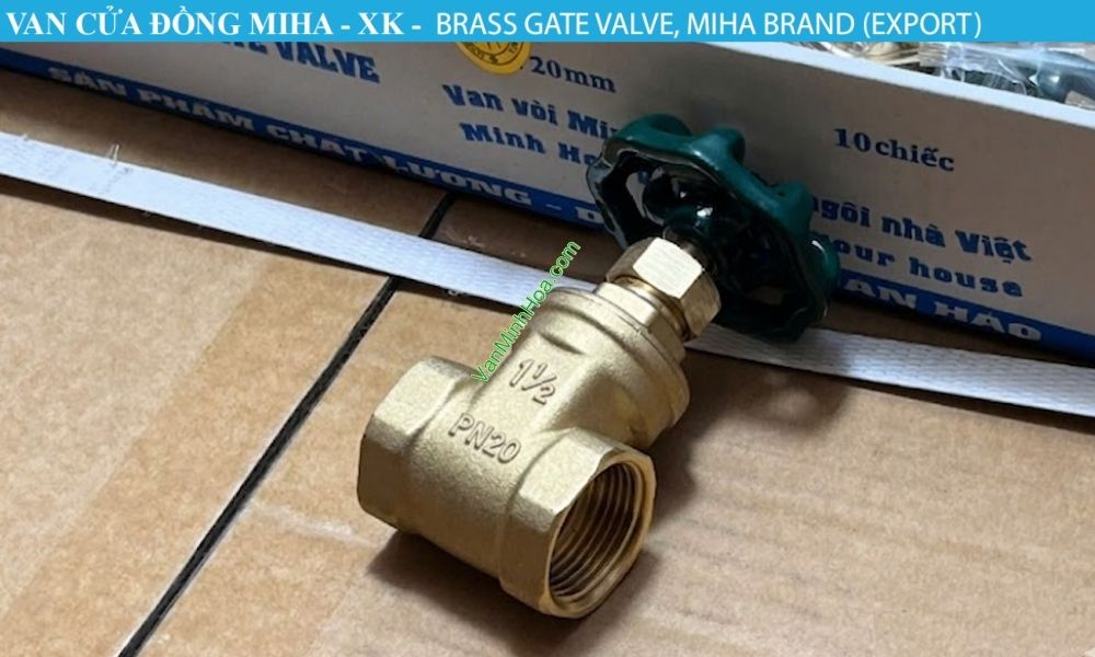nhận diện van cửa miha xk dn40 chính hãng