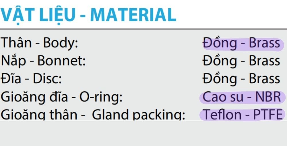 vật liệu sản xuất của rọ mbv dn32