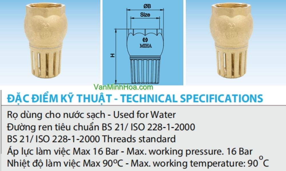 đặc điểm kỹ thuật của rọ miha dn80