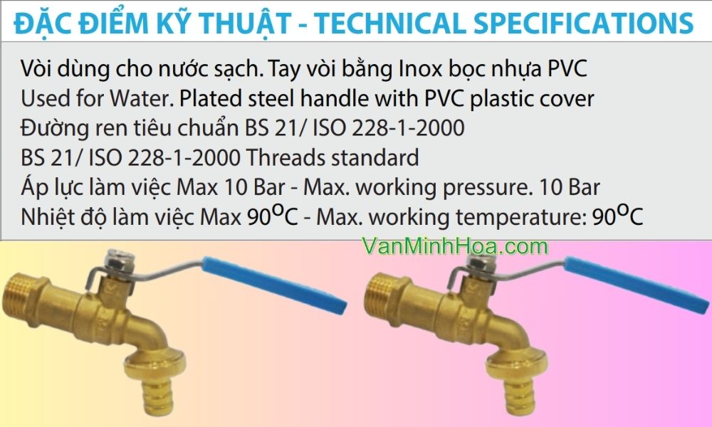 đặc điểm vòi vườn đồng mh pn10 dn15