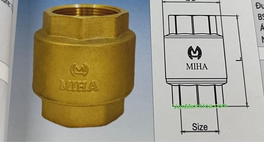 tên gọi của van 1 chiều lò xo miha dn25