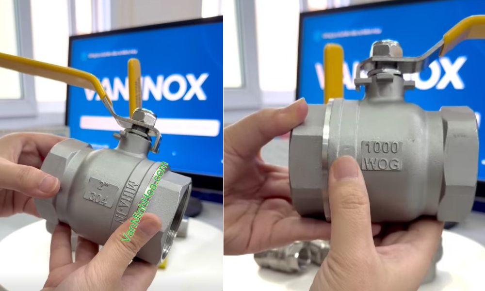 nhận diện van bi miha-in dn50 chính hãng