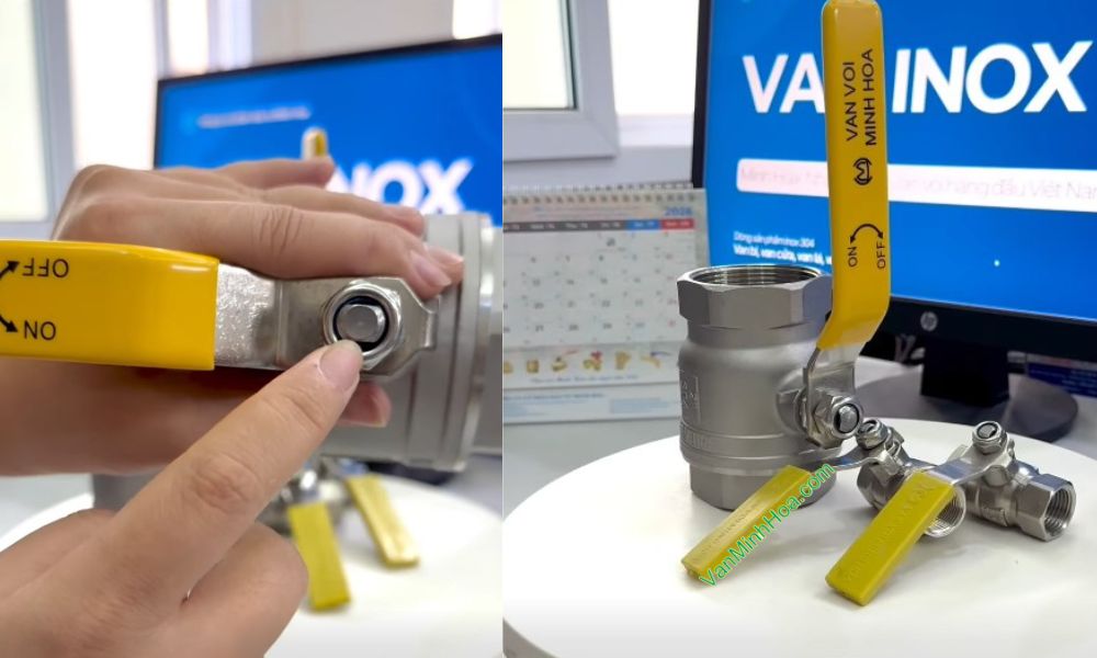 thiết kế tay gạt của van bi miha-in dn50